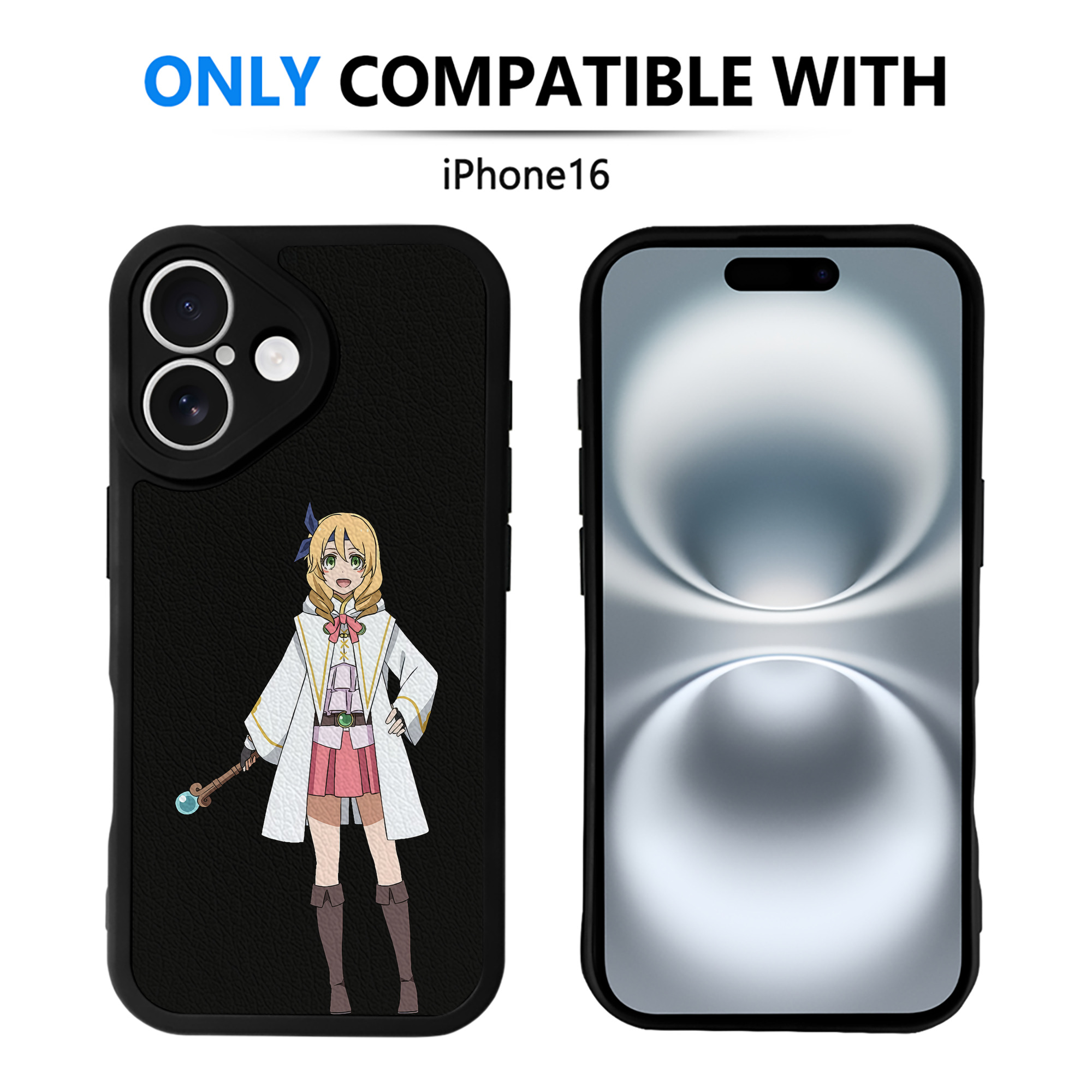 （画像用） 転スラ Regarding Reincarnated to Slime 【iPhone 16シリーズ対応】シリコンスマホケース（レザー調） 材質：シリコン